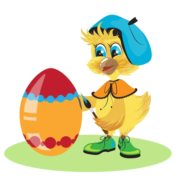 Csirke tojás festék Húsvétra — Stock Vector