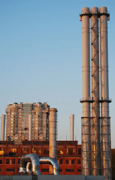 stock image Chimneys in the city