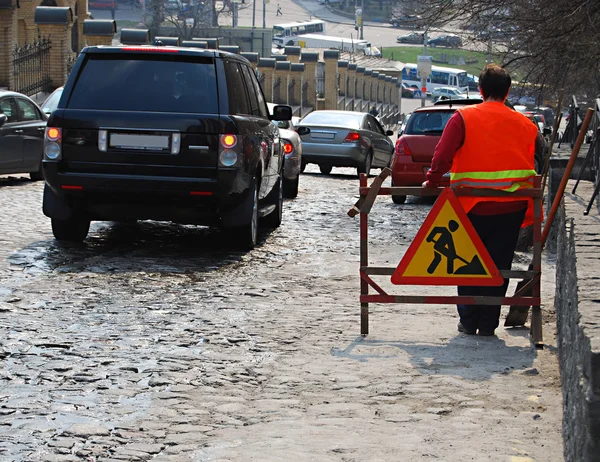 Stock image Road work traffic sign