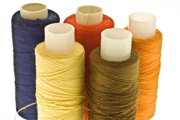 Five spools of thread — Stock Photo, Image