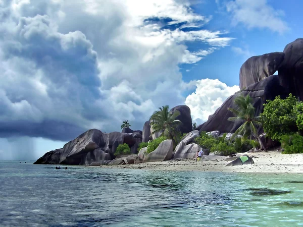 Beach on Seychelles — Stock Photo, Image