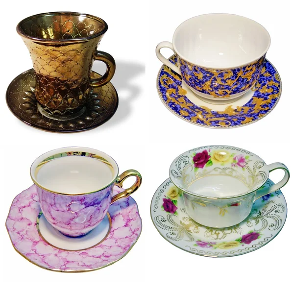 Collage of images of cups — Stock Photo, Image