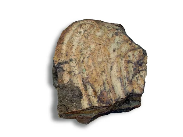 Meteorit pe fundal alb — Fotografie, imagine de stoc