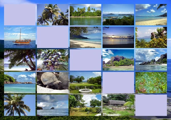 Koláž Seychely — Stock fotografie