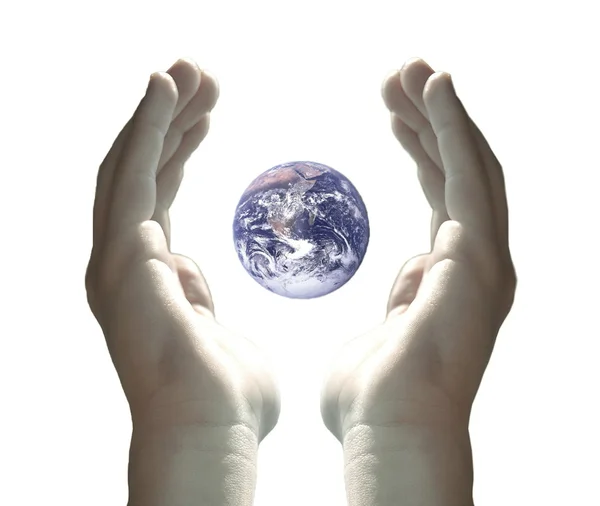Earth in my hands — Stock Photo, Image