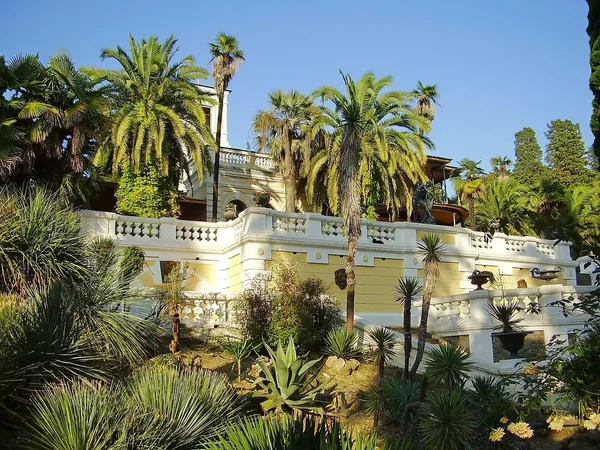 stock image Mansion with palm trees