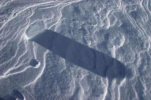 Shadows on snow — Stock Photo, Image