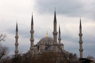 Mavi Cami 'nin kışın yatay görüntüsü, İstanbul ve Türkiye' de