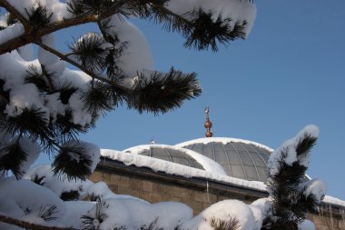 Lala Mustafa Pasha Mosque after a snowfall, Erzurum, Turkey clipart