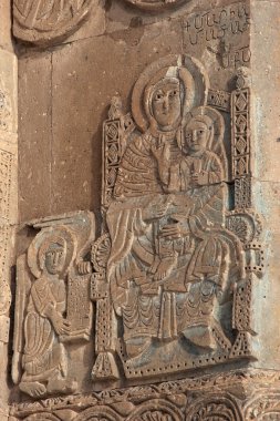 Carving on Armenian church at Akdamar, Turkey clipart