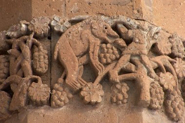 Carving on Armenian church at Akdamar Island, Turkey clipart