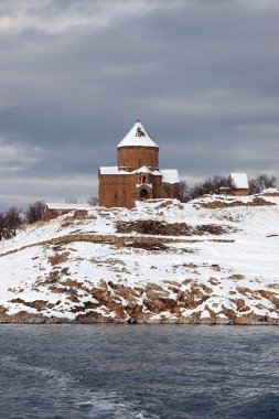 Armenian church at Akdamar Island, Van Lake, Turkey clipart