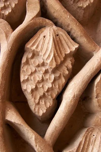 Stone carving close-up on Ishak Pasha Palace, Turkey — Stock Photo, Image