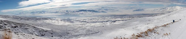 Vinterpanorama bild från Mount Ararat nedstigning, Turkiet — Stockfoto