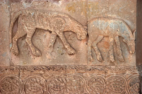 Animal carving on Armenian church, Akdamar Island, Turkey — Stock Photo, Image