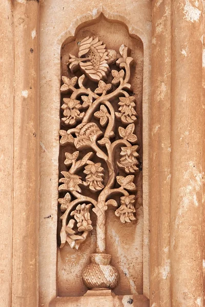 Tallado floral en el Palacio de Ishak Pasha, Turquía Oriental Imagen de stock