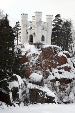 Ludwigsburg chapel in Mon Repos park near Saint Petersburg, Russia clipart