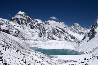 Mountain lake with Everest in background, Himalayas, Nepal clipart