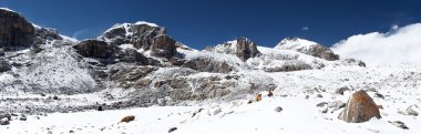 Mountains panorama after a snowfall, Himalaya, Nepal clipart