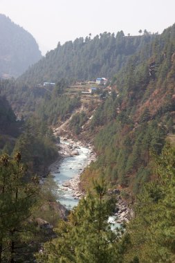 Dudh Kosi Nehri, Everest Yolu, Himalaya, Nepal