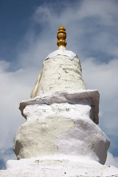 Antigua estupa tibetana con ojos de buda, Everest trek, Himalaya, Nepal —  Fotos de Stock