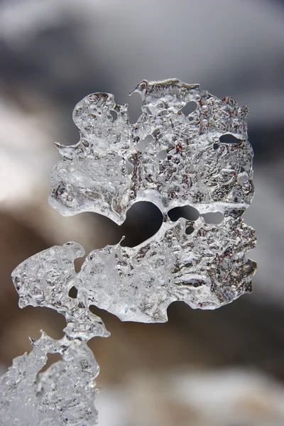 Forma de gelo natural semelhante a sinal de pergunta, geleira Cho La, Himalaya — Fotografia de Stock