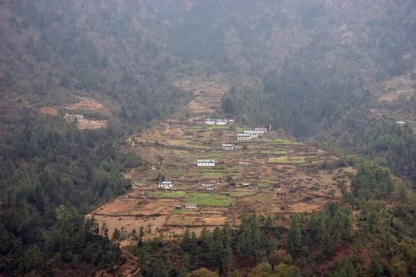尼泊尔喜马拉雅山尼泊尔村，珠穆朗玛峰 — 图库照片