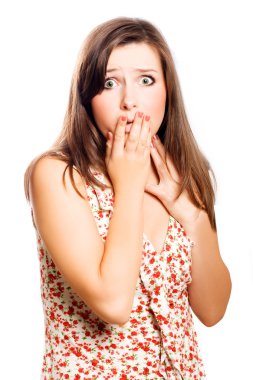 Shocked beauty woman clipart