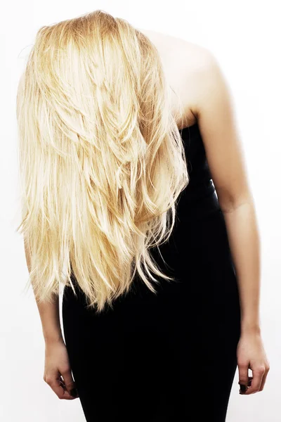 Blonde haren van jonge vrouw — Stockfoto