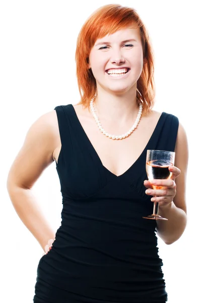 Krása ženy se šampaňským — Stock fotografie