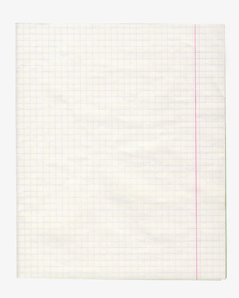 Blank squared notebook sheet