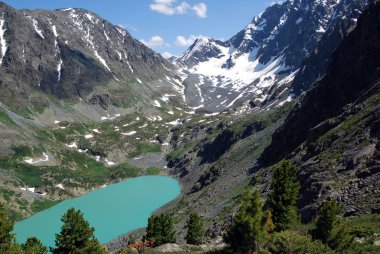 Alpine lake clipart