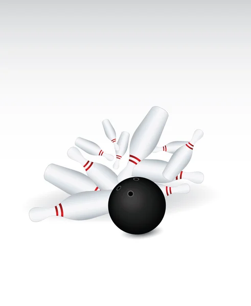Bowling strike — Stock Vector