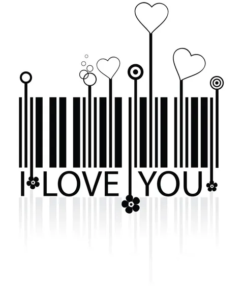 Código de barras do amor —  Vetores de Stock