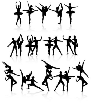 Ballet dancers clipart