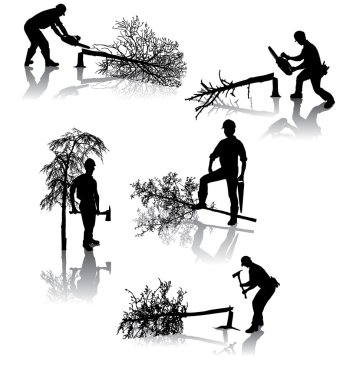 Forestry workers clipart