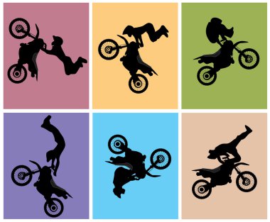 Motocross rider clipart