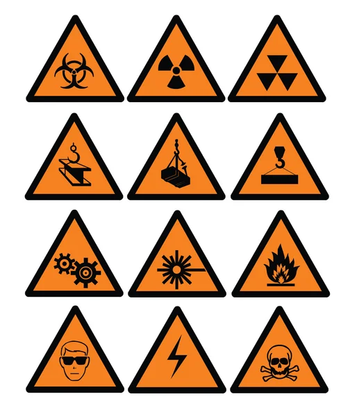 stock vector Hazard and safety signs