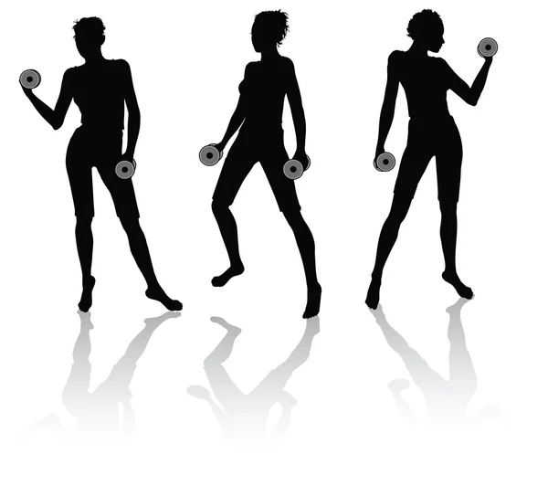 Femme faisant du fitness — Image vectorielle
