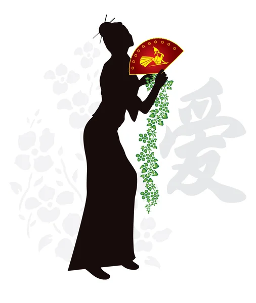 Geisha japonaise — Image vectorielle