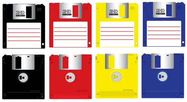 stock vector Colorful floppy disk