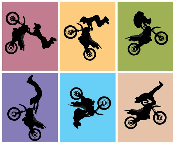 Motocross binici — Stok Vektör
