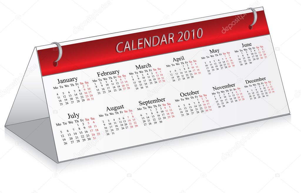 2010 calendar — Stock Vector © HAKAKATb #1083117