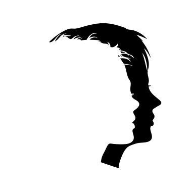 Faces profiles clipart