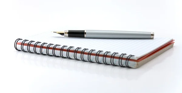 Dolma kalem ve kitap yazma — Stok fotoğraf