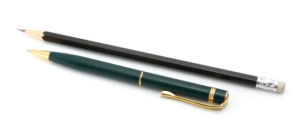 Długopis i ołówek czarny — Zdjęcie stockowe