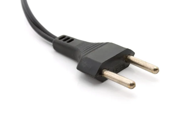 Black electric plug — Stock Photo, Image