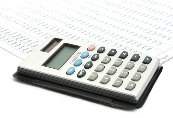 Calculator op diagram — Stockfoto