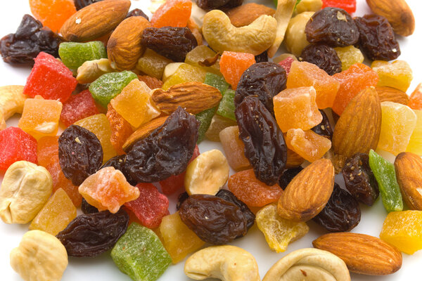 Various candied fruits and nuts