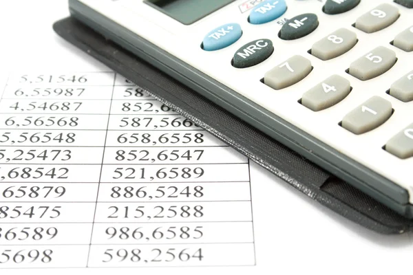 Kalkulator i danych — Zdjęcie stockowe